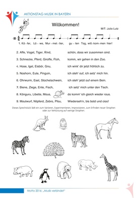 Materialien Lieder Von Az Willkommen